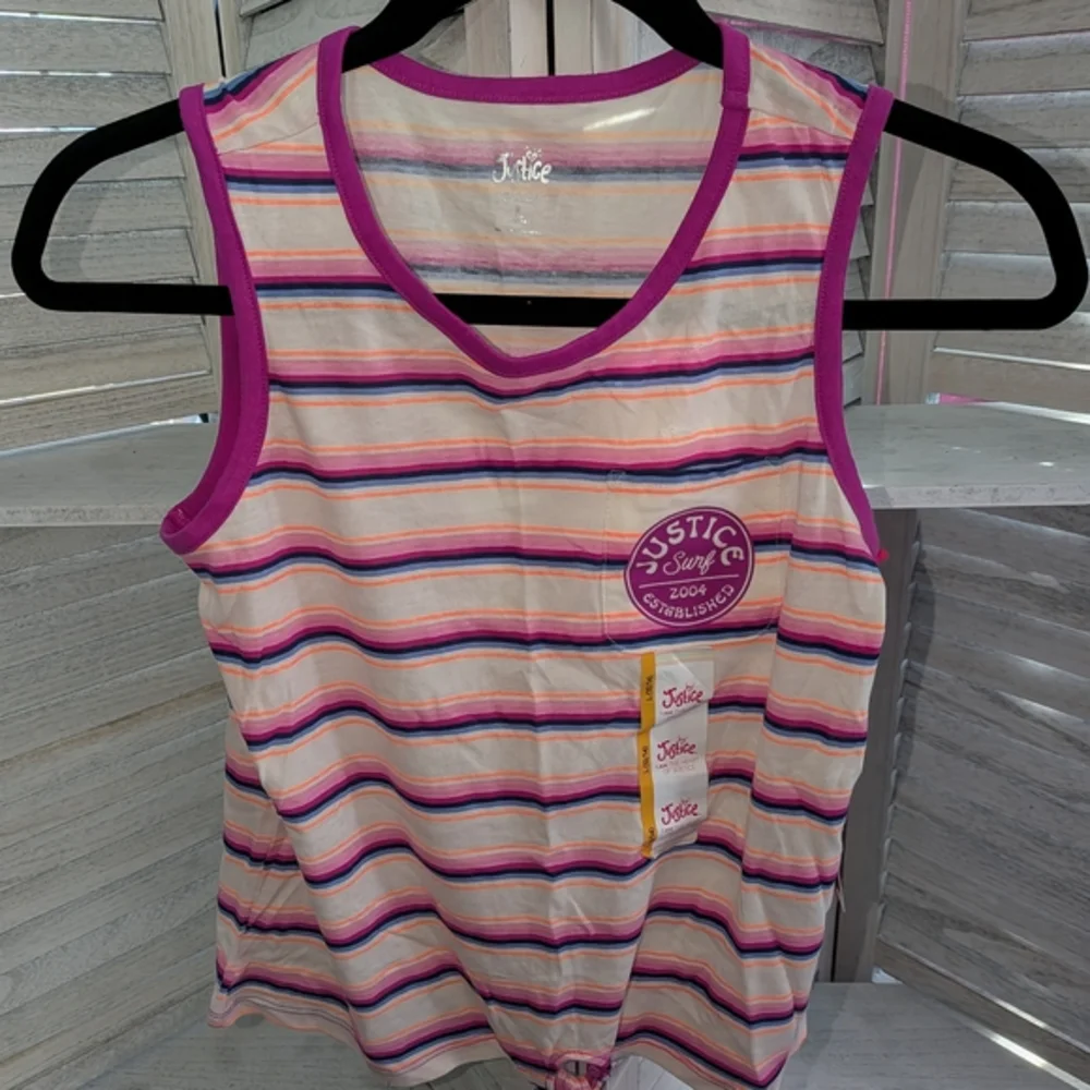 Justice Kids' Pink and White‎ Sporty Tops Set